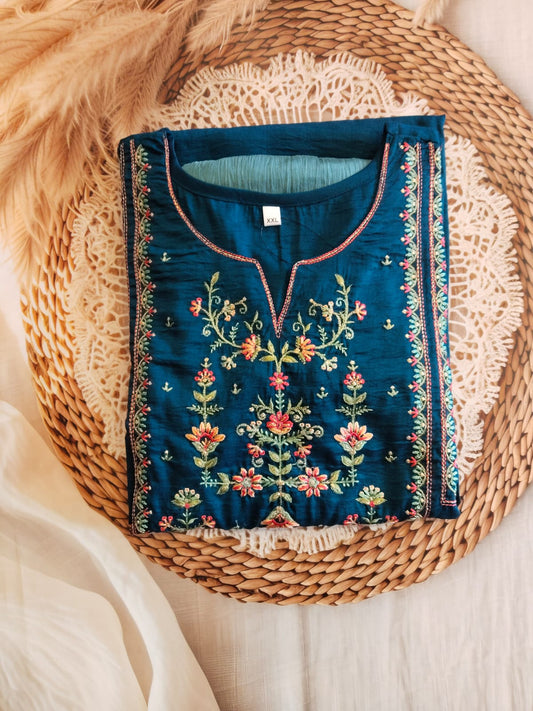 Cotton Green with Embroidery work 3pcs set