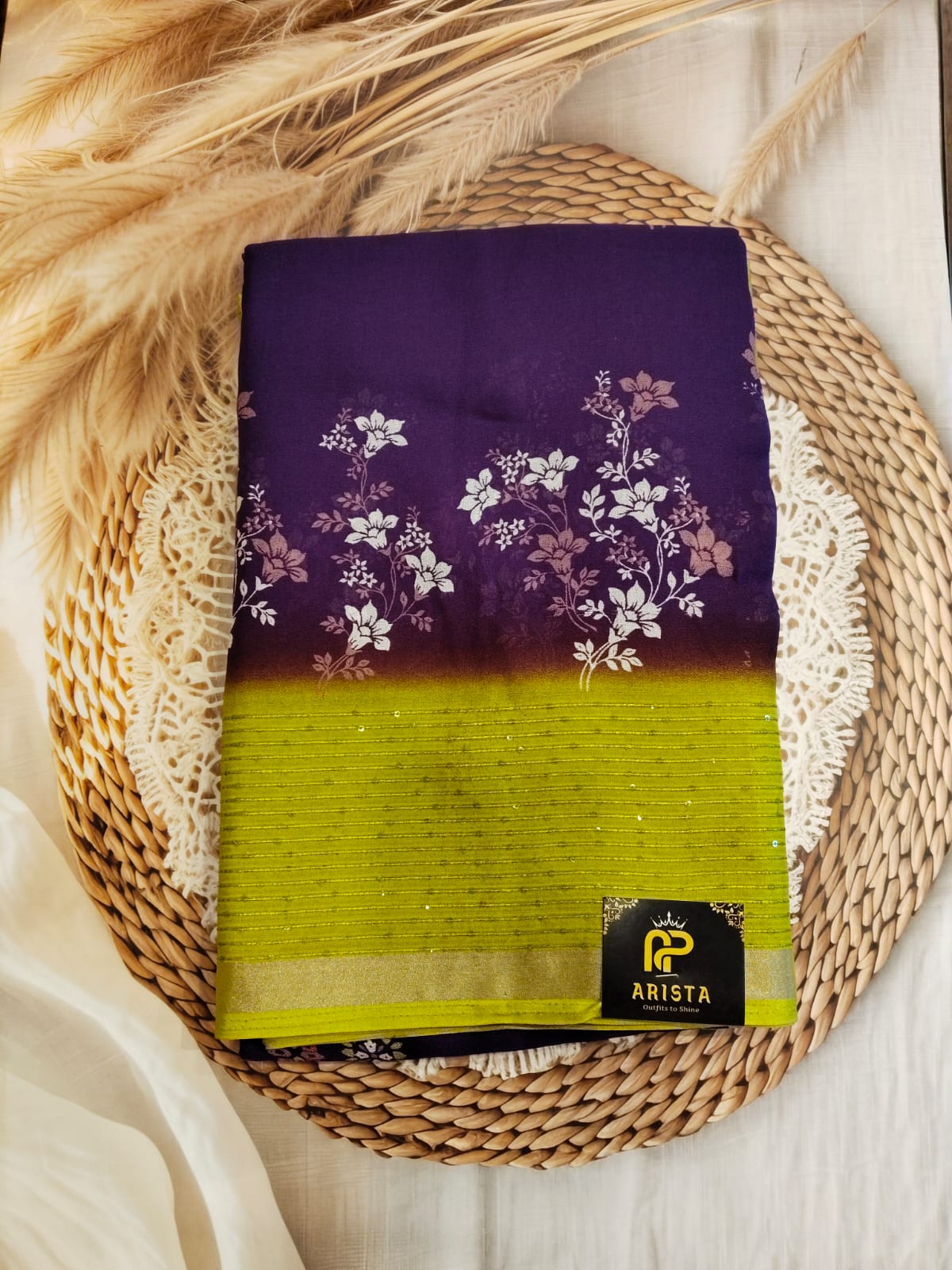 Chiffon Flower Printed Sarees