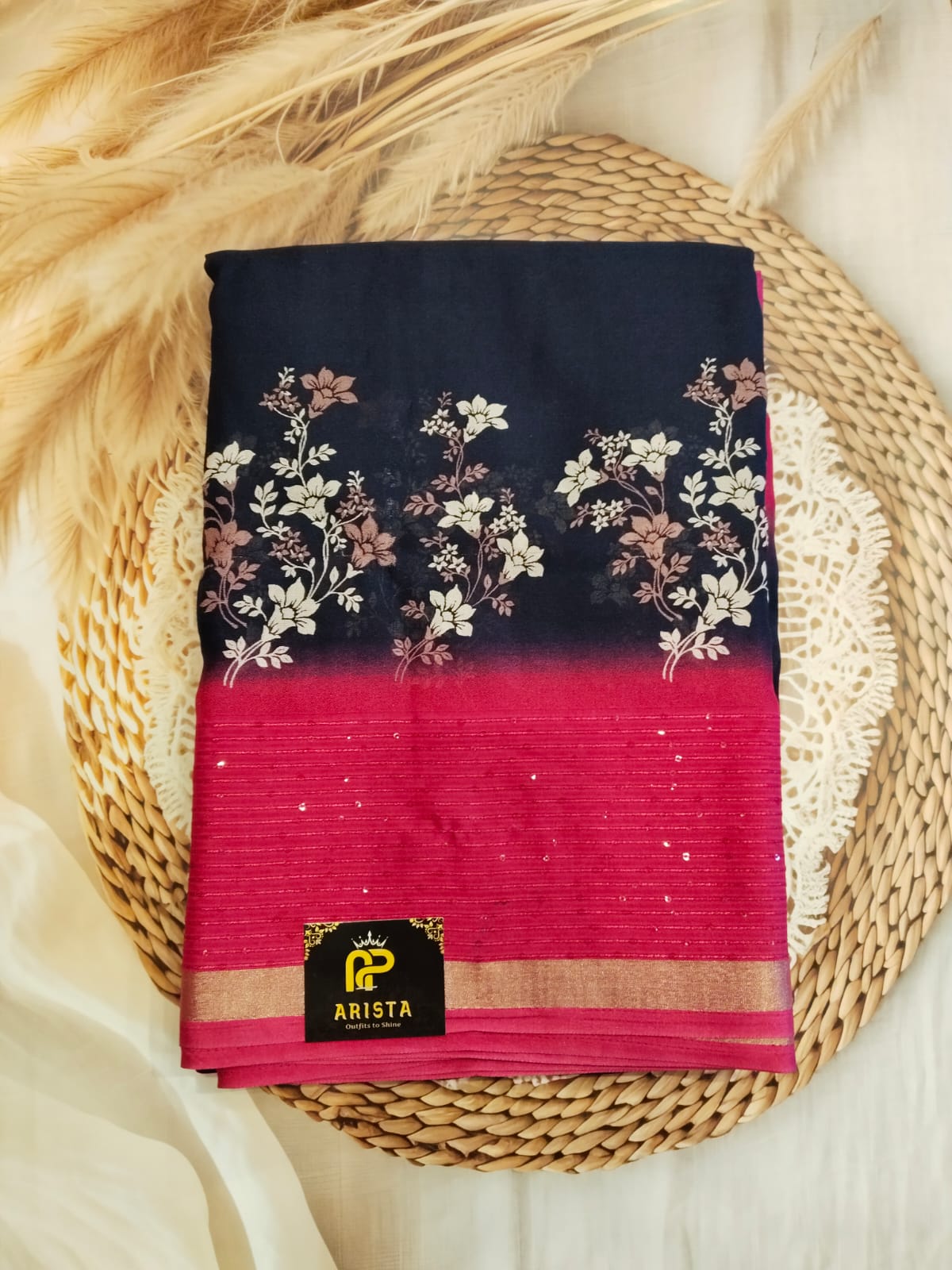 Chiffon Flower Printed Sarees
