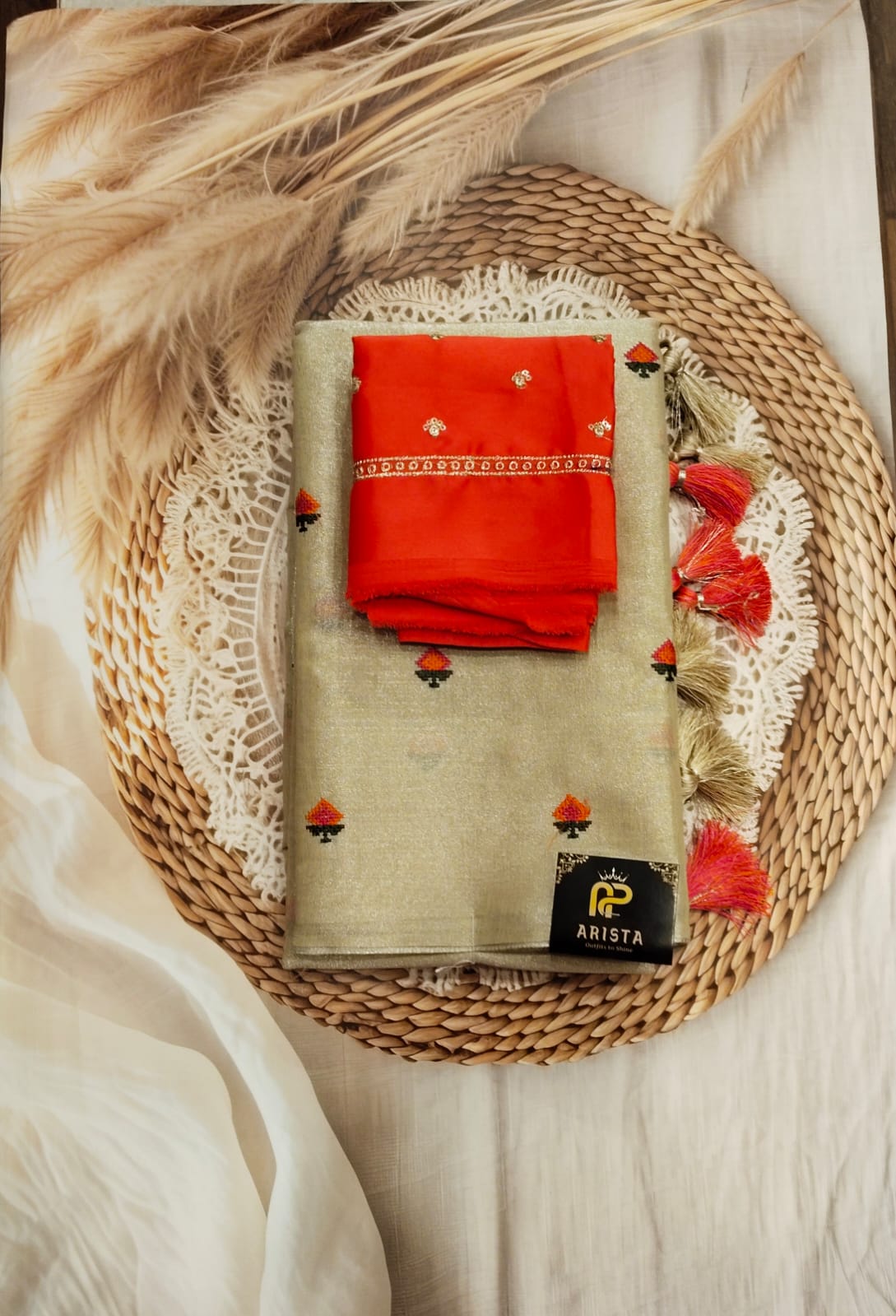 Linen Embroidery Sarees(Janaki)