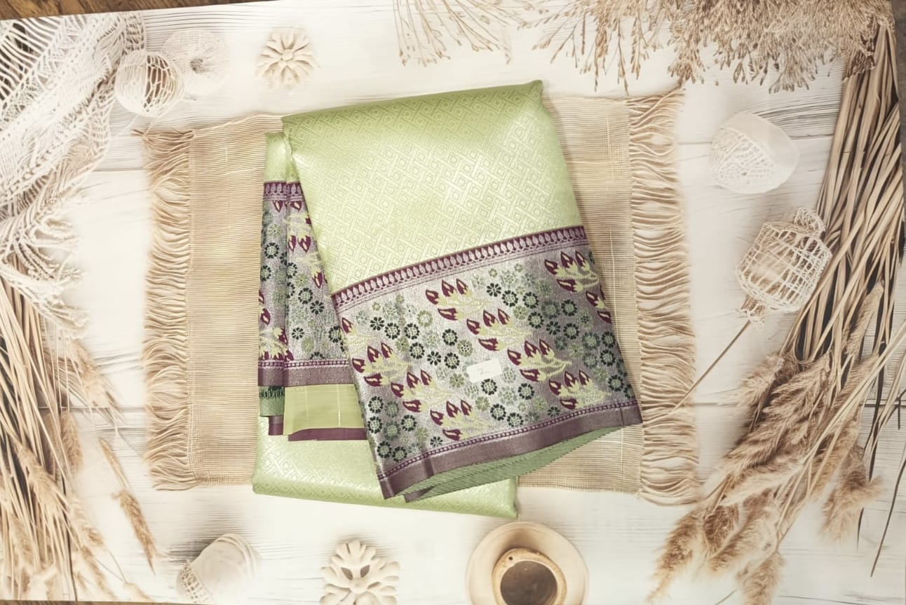 Semi Kanchi Designer Soft Silk Saree