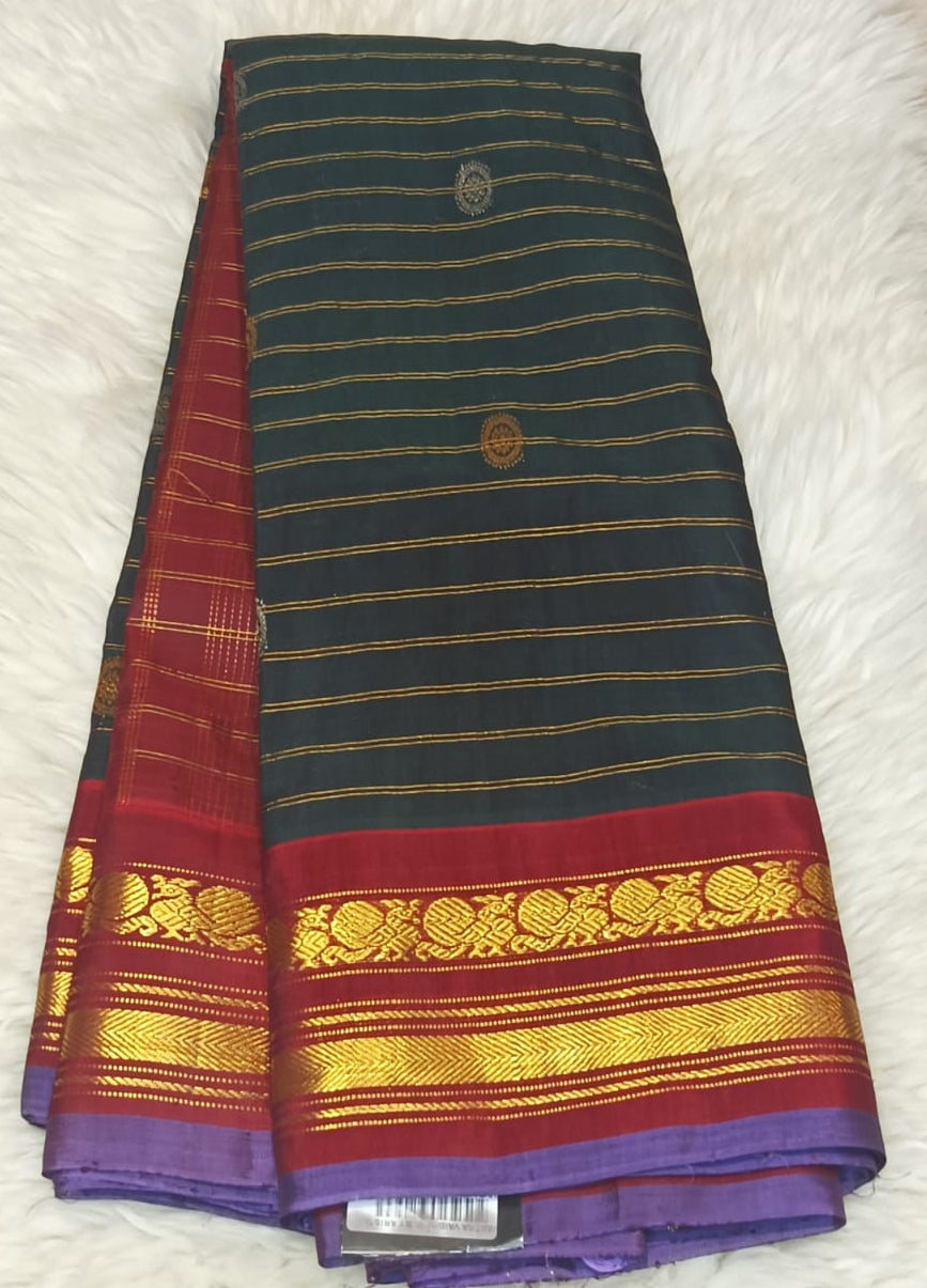 Pure Gadwal Silk - Black