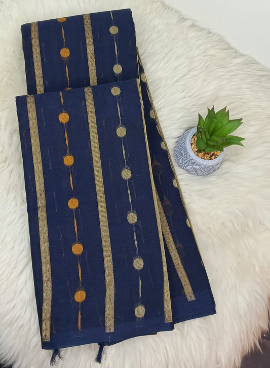 Pure Cotton 80/80 Counts Dot Pattern Saree