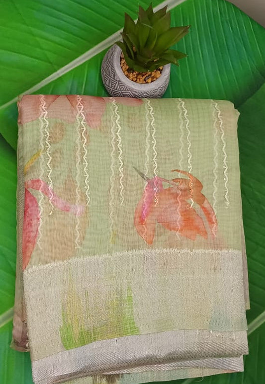 Cotton Boring Saree-Floral prints