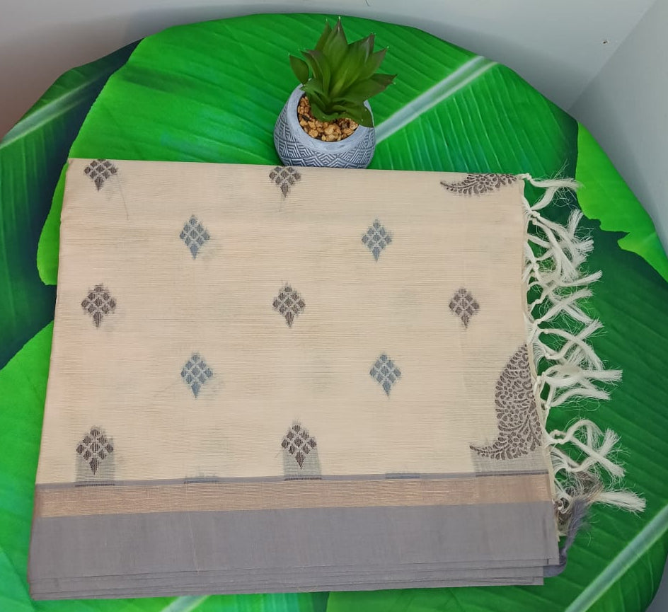 Pure Cotton 2 Leaves Pattern Saree  80/80
