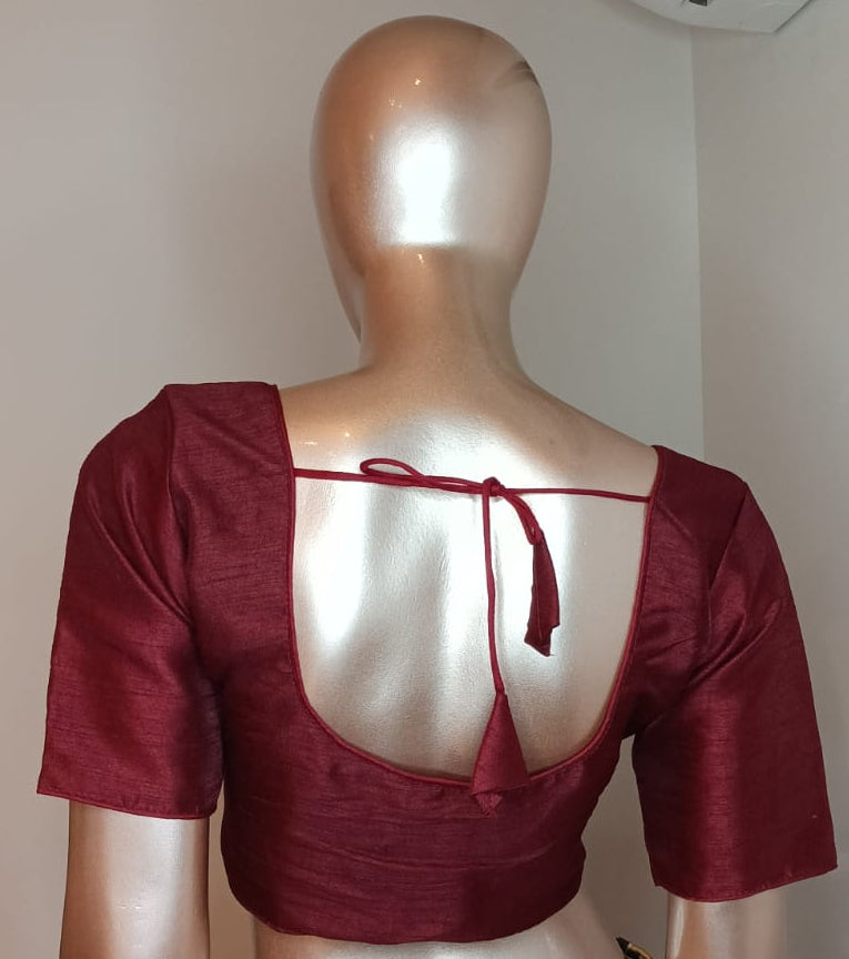 Raw Silk Plain Blouse