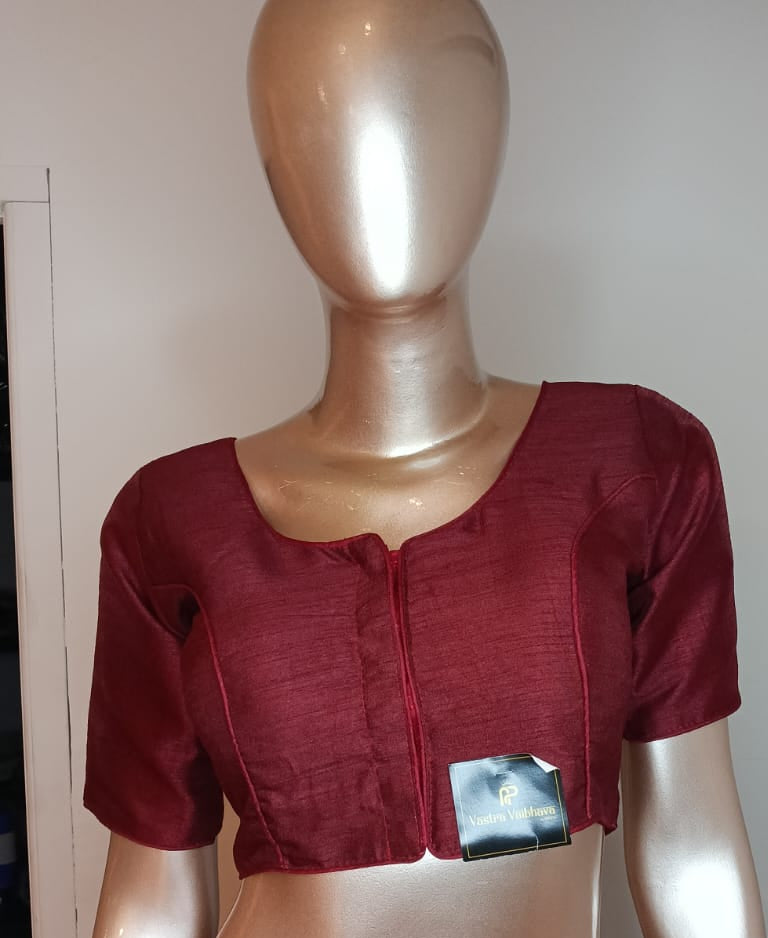 Raw Silk Plain Blouse